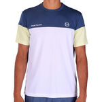 V&ecirc;tements de tennis Sergio Tacchini Sergio Tacchini Prave 024 PL T-shirt Hommes - bleu gris, blanc