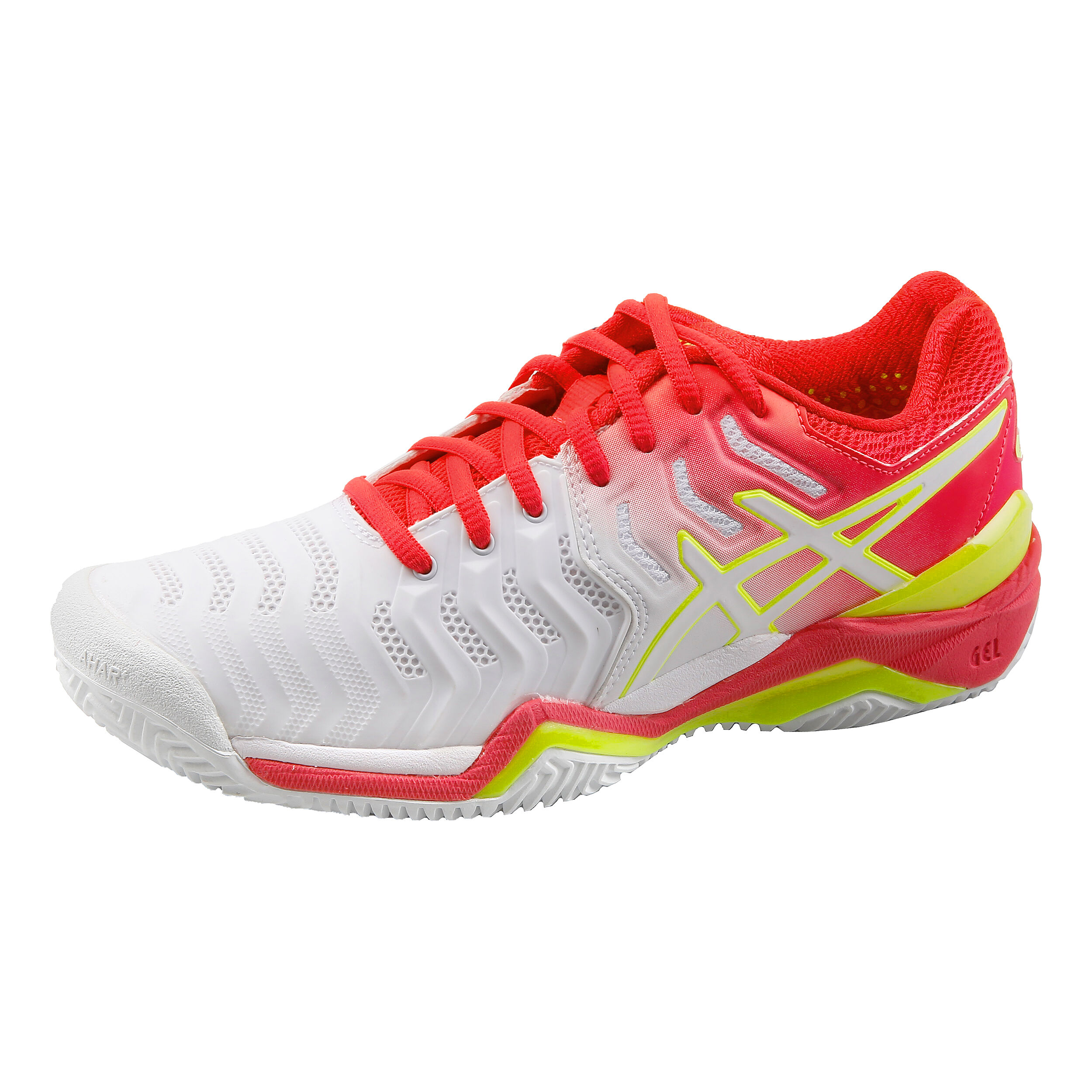 Gel Resolution 7 Clay Chaussure Terre Battue Femmes Blanc Pink