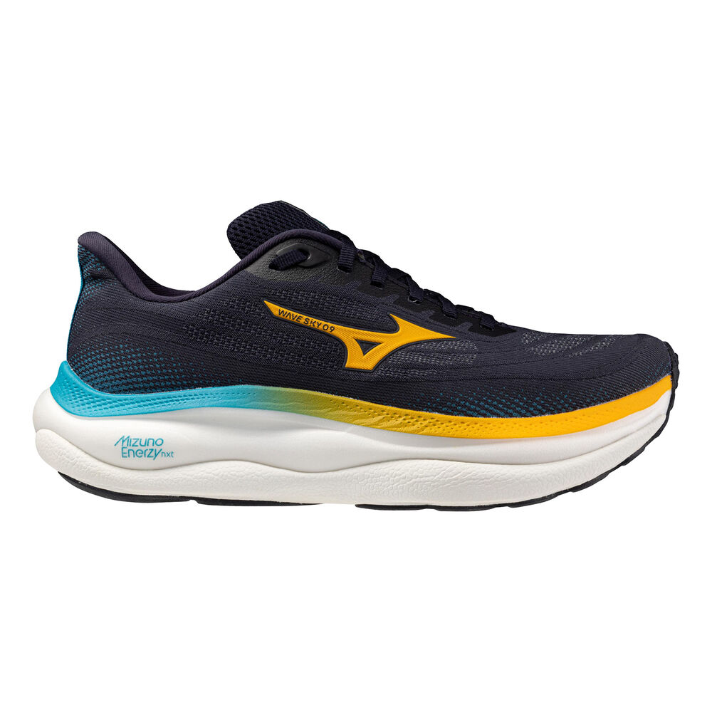 Mizuno Wave Sky 9 Homme Bleu Nuit Mizuno Wave Sky 9 Chaussure de running sans stabilisateurs Hommes-bleu