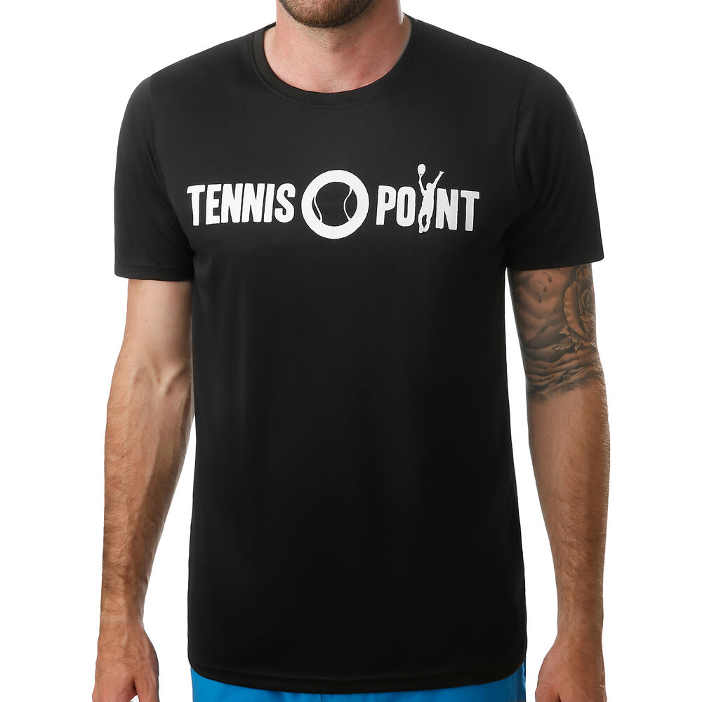 Tennis-Point Basic Function T-shirt Hommes - Noir , Blanc
