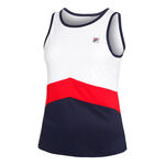V&ecirc;tements Fila Fila Cleo D&eacute;bardeur Tank Top Femmes-Blanc,Multicouleur