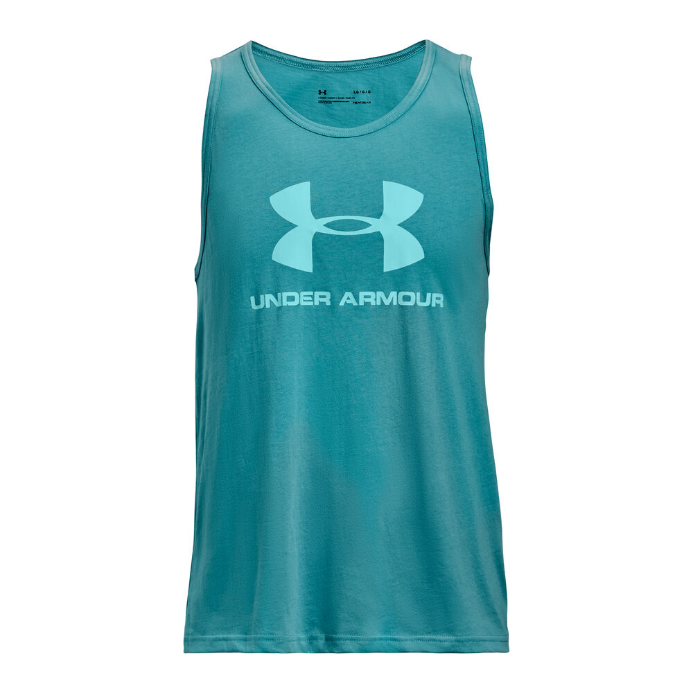 Under Armour Sportstyle Logo Débardeur Tank Top Hommes - Turquoise , Bleu Clair