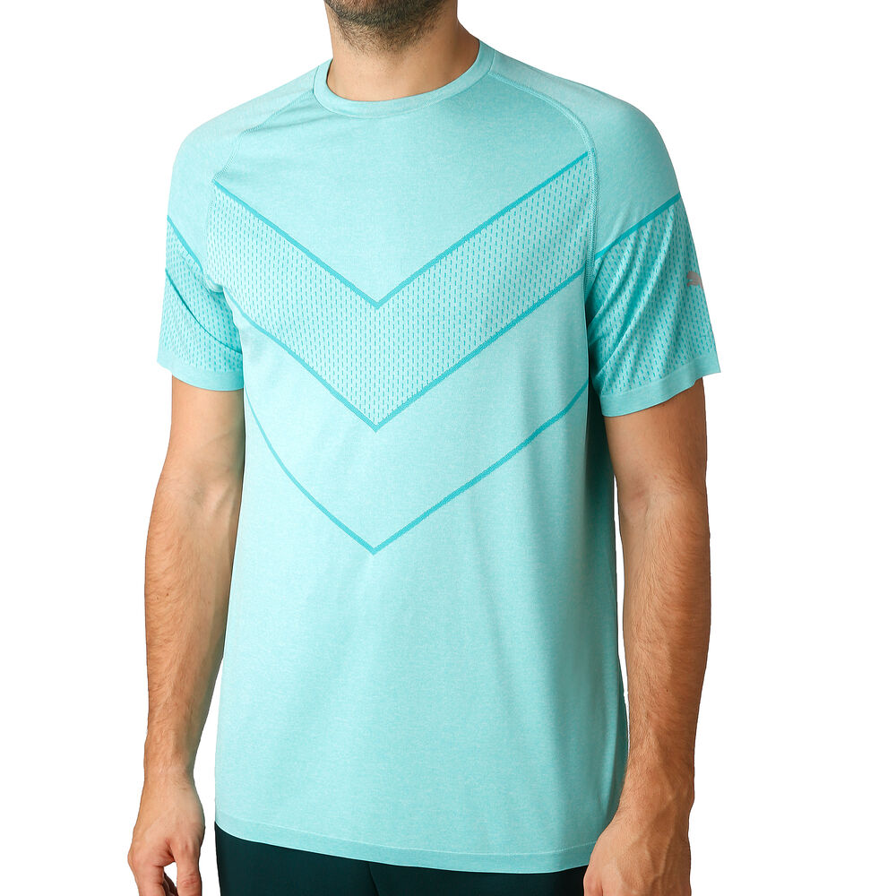 Puma Reactive EcoKnit T-shirt Hommes - Turquoise , Argent