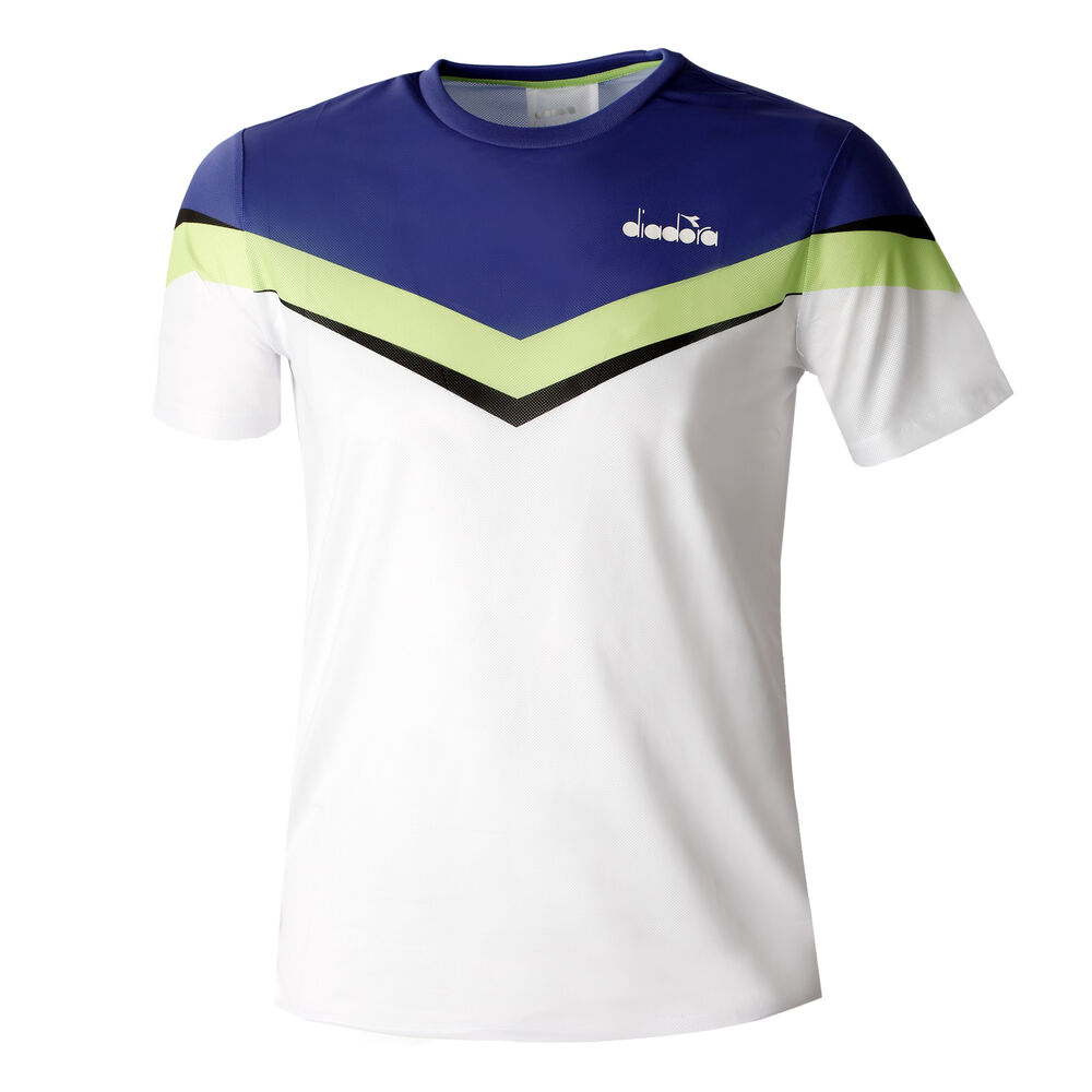 Diadora Clay T-shirt Hommes - Blanc , Bleu Foncé
