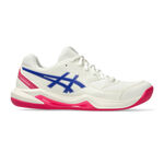 Chaussures de tennis ASICS ASICS Gel-Dedicate 8 Chaussure Moquette Femmes-Cr&egrave;me,Bleu Fonc&eacute;