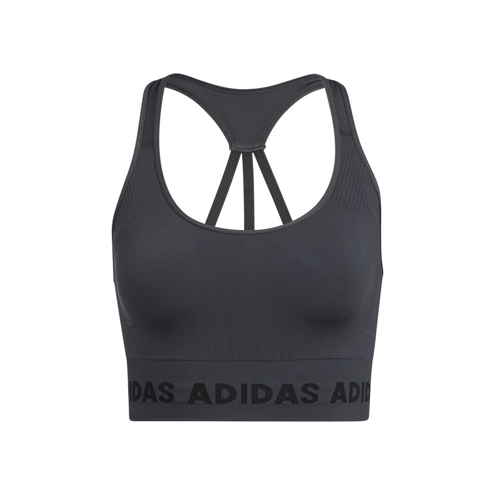 adidas Aeroknit Soutien-gorge Sport Femmes - Gris Foncé, Noir