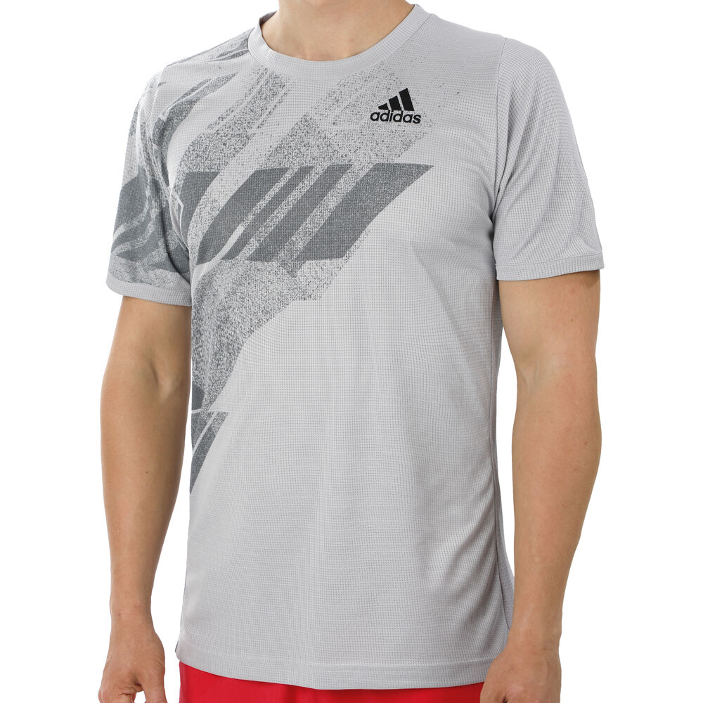 adidas Freelift Print Heat Ready T-shirt Hommes - Gris , Noir