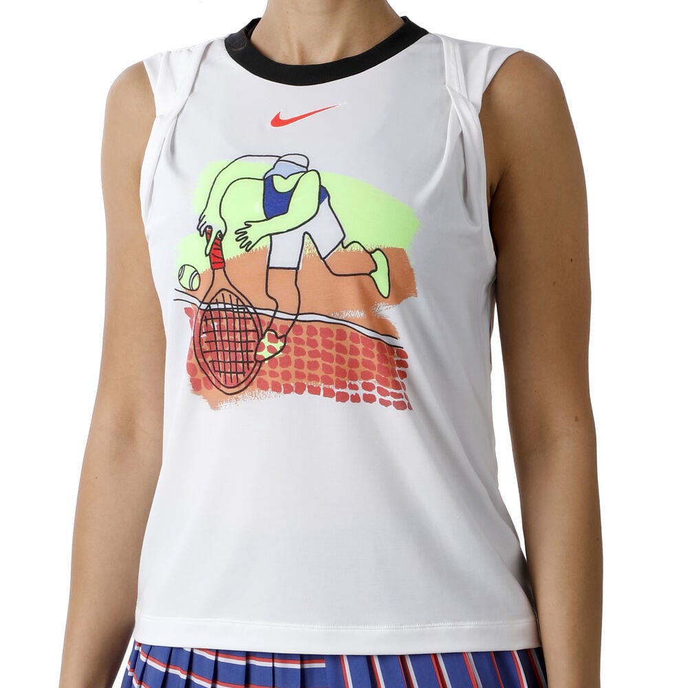 Nike Court Dri-Fit Débardeur Tank Top Femmes - Blanc , Multicouleur