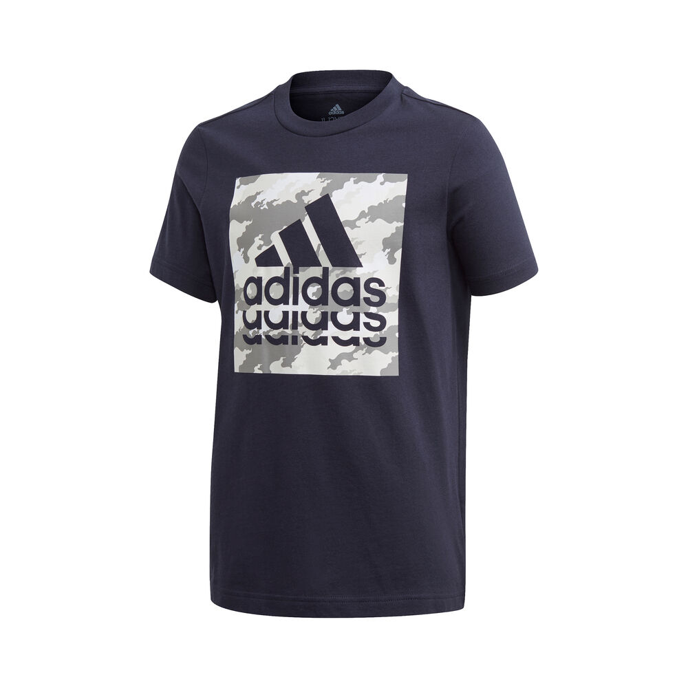 adidas Badge Of Sport Graphic T-shirt Garçons - Bleu Foncé , Blanc