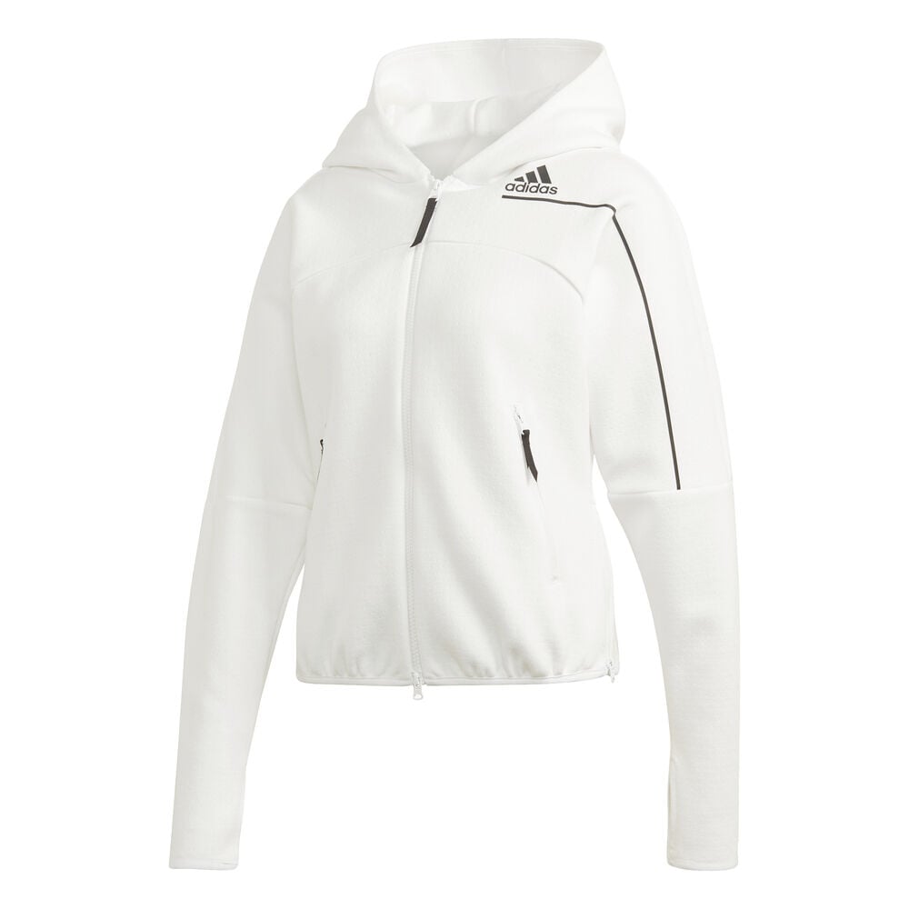 adidas Z.N.E. Hooded Gilet En Coton Femmes - Blanc , Noir