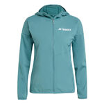Vêtements adidas adidas Terrex XPR Wind Fleece Veste Running Femmes-Vert Foncé