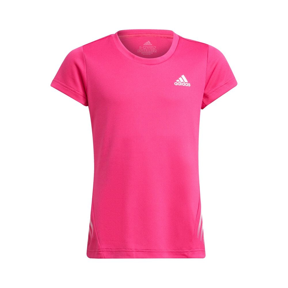 adidas AeroReady 3-Stripes T-shirt Filles - Pink , Blanc