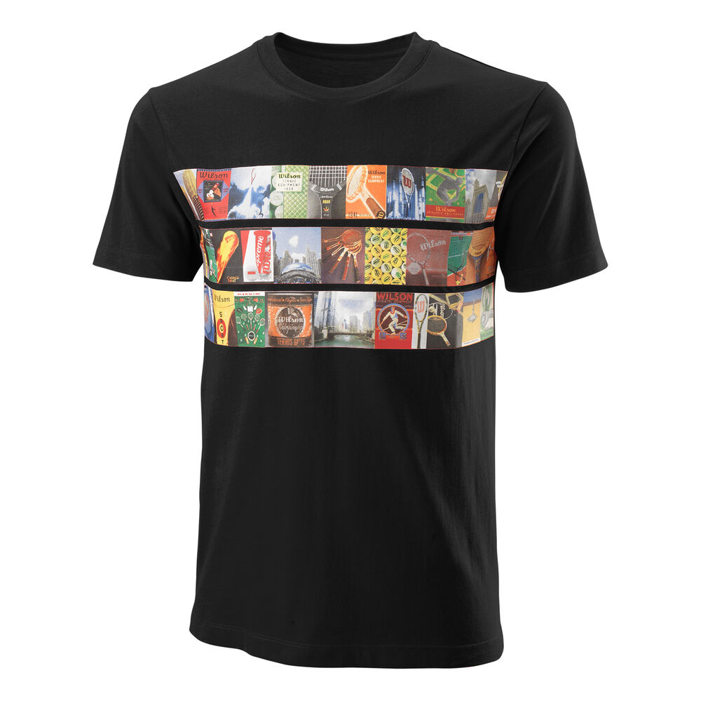 Wilson Photo CTN Slimfit T-shirt Hommes - Noir , Multicouleur