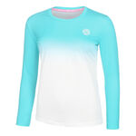 Vêtements BIDI BADU BIDI BADU Crew Gradiant Haut Manches Longues Femmes-Turquoise,Blanc