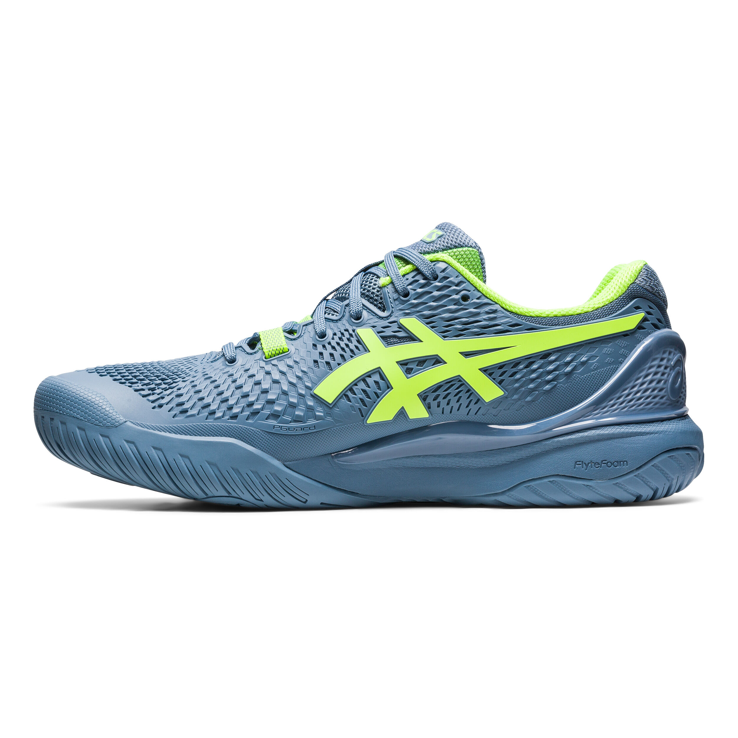Gel-Resolution 9 AC Chaussures Toutes Surfaces Hommes - Bleu Foncé , Vert  Fluo