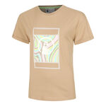 Vêtements Quiet Please Quiet Please Wild Swirl Court T-shirt Femmes-Beige,Multicouleur
