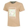 Wild Swirl Court T-shirt Femmes-Beige,Multicouleur