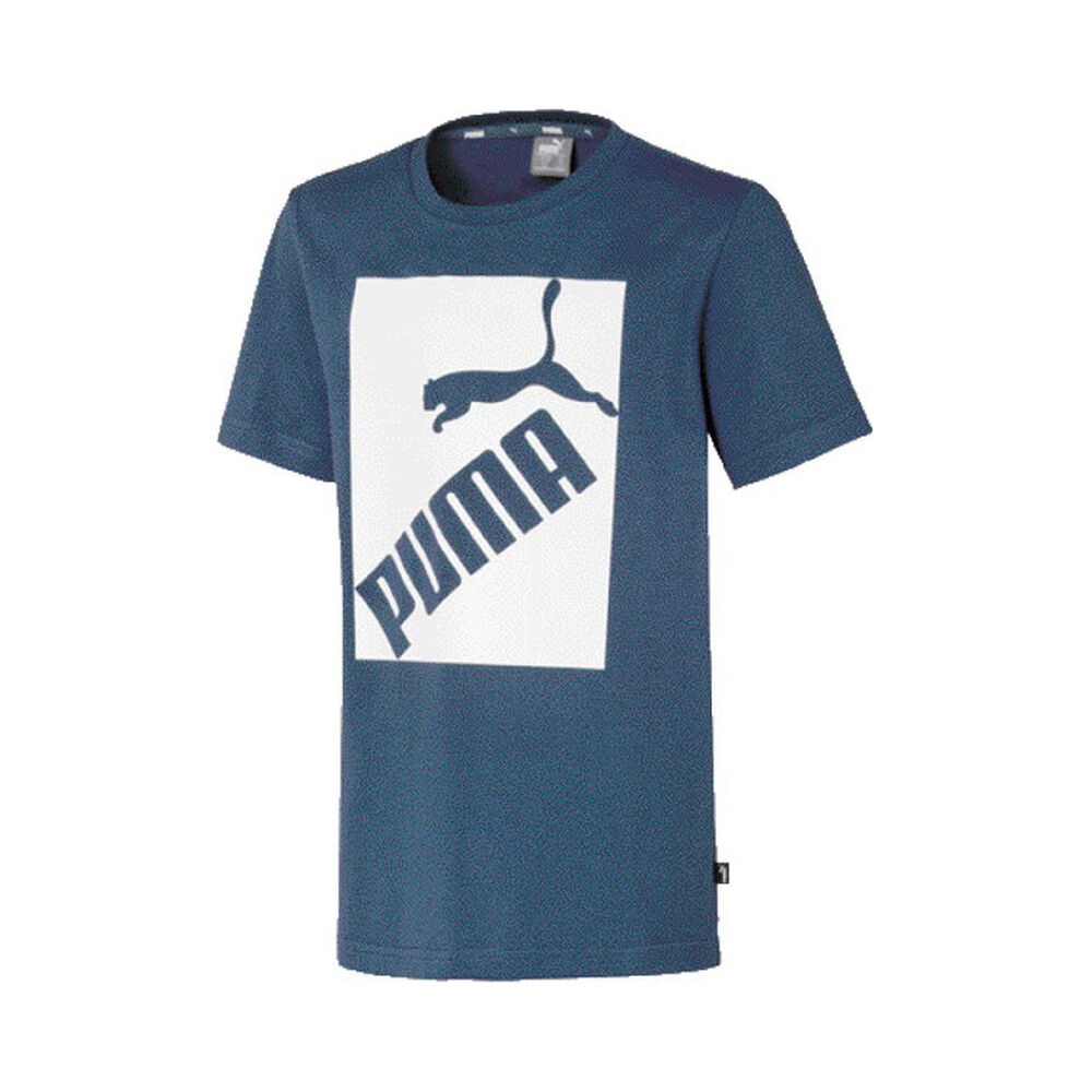 Puma Big Logo T-shirt Garçons - Bleu , Blanc