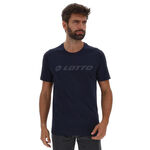 V&ecirc;tements Lotto Lotto MSC II Logo T-shirt Hommes - bleu fonc&eacute;