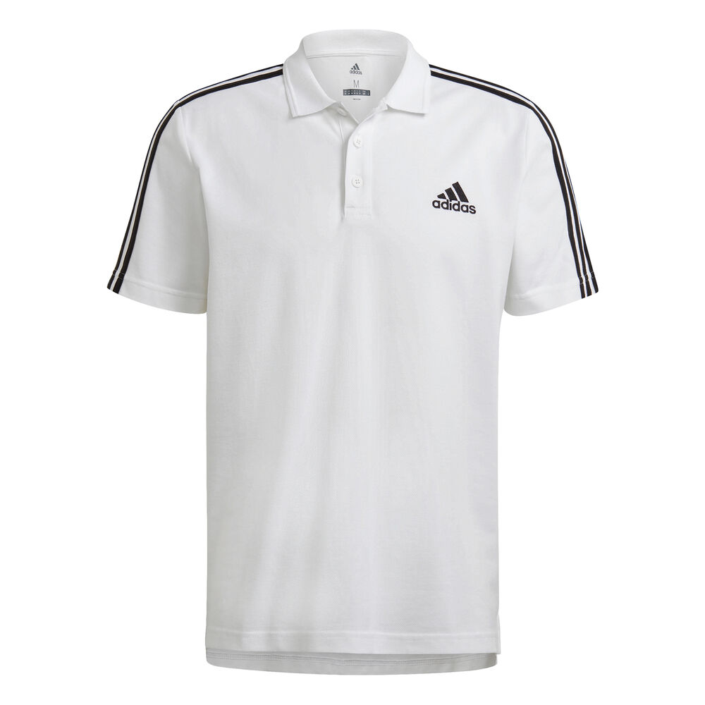 adidas 3-Stripes Pique Polo Hommes - Blanc , Noir