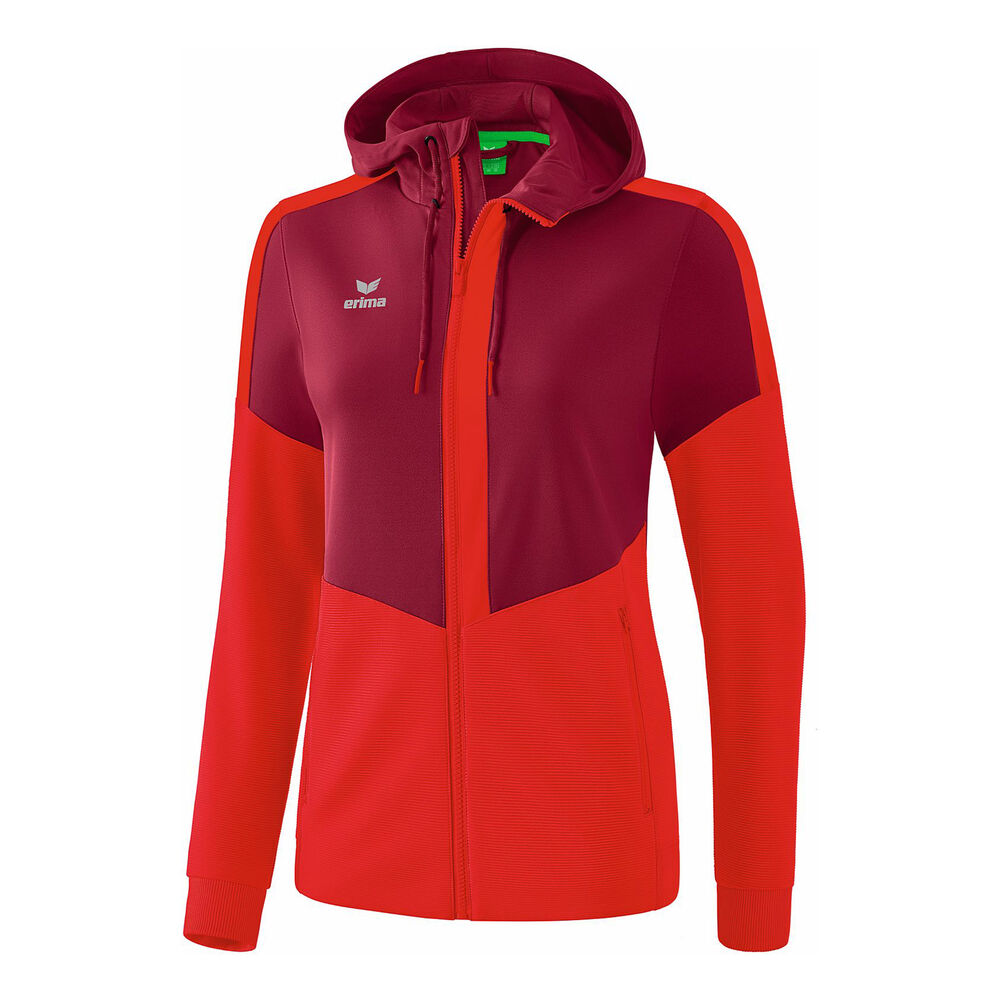 Erima Squad Hooded Veste De Survêtement Femmes - Rouge Foncé , Rouge