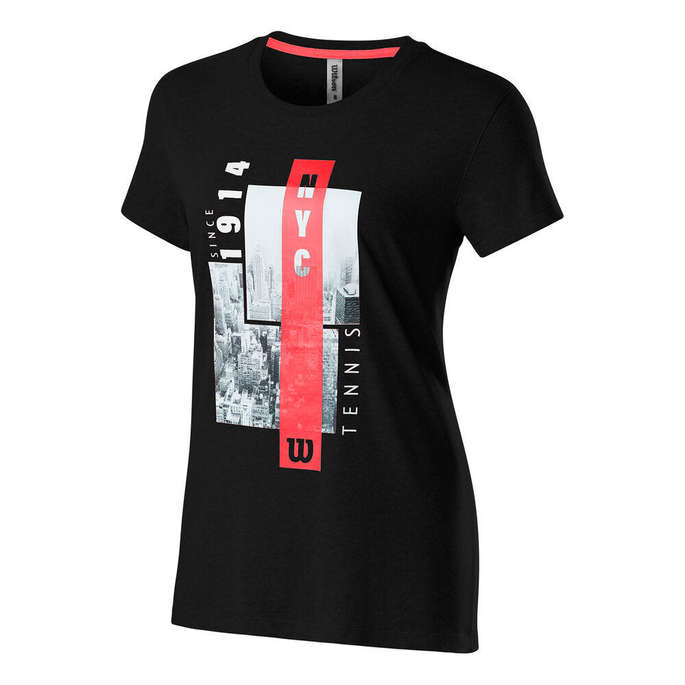 Wilson NYC Arial Tech T-shirt Femmes - Noir , Multicouleur