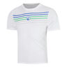 Trainings Stripe T-shirt Hommes - blanc, orange