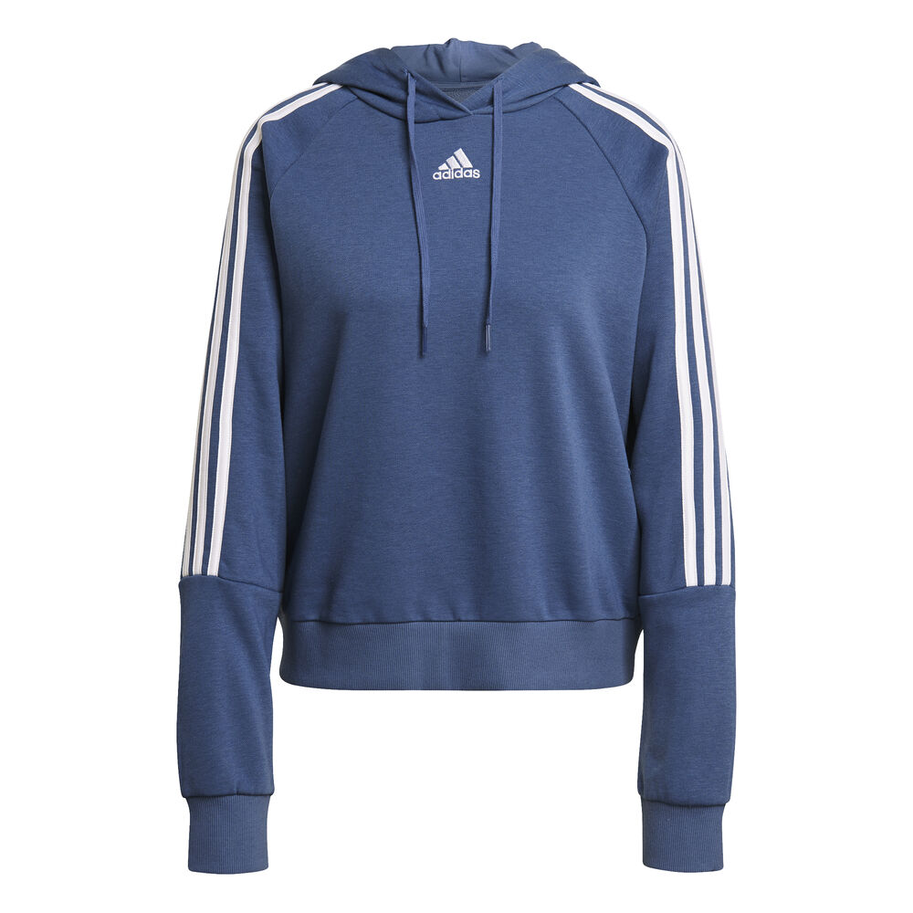 adidas 3-Stripes Sweat à Capuche Femmes - Bleu Foncé , Blanc