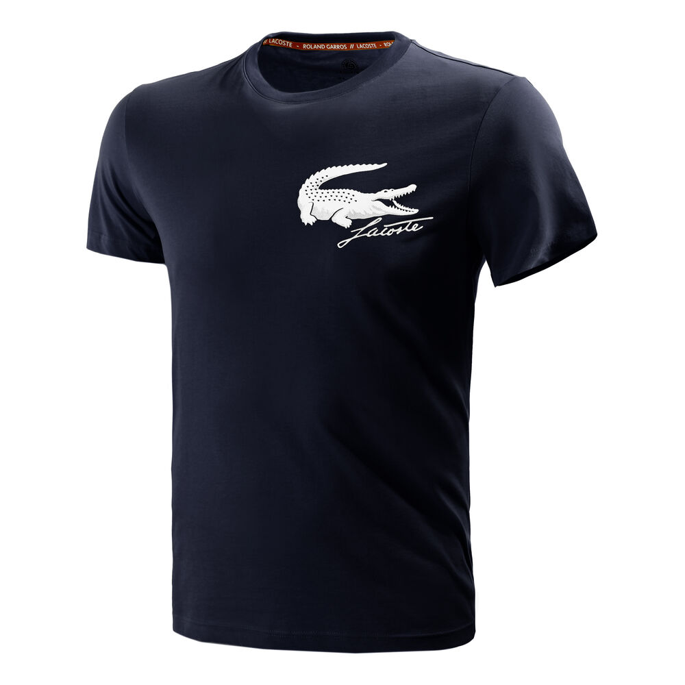 Lacoste Logo T-shirt Hommes - Bleu Foncé , Blanc
