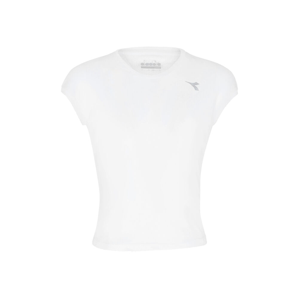 Diadora Team T-shirt Filles - Blanc , Gris Clair