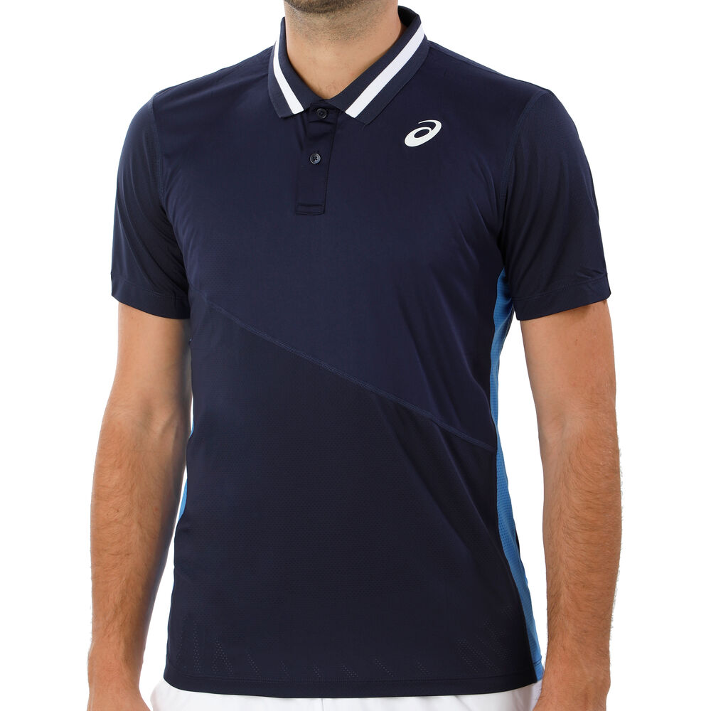 Asics Club Polo Hommes - Bleu Foncé , Blanc