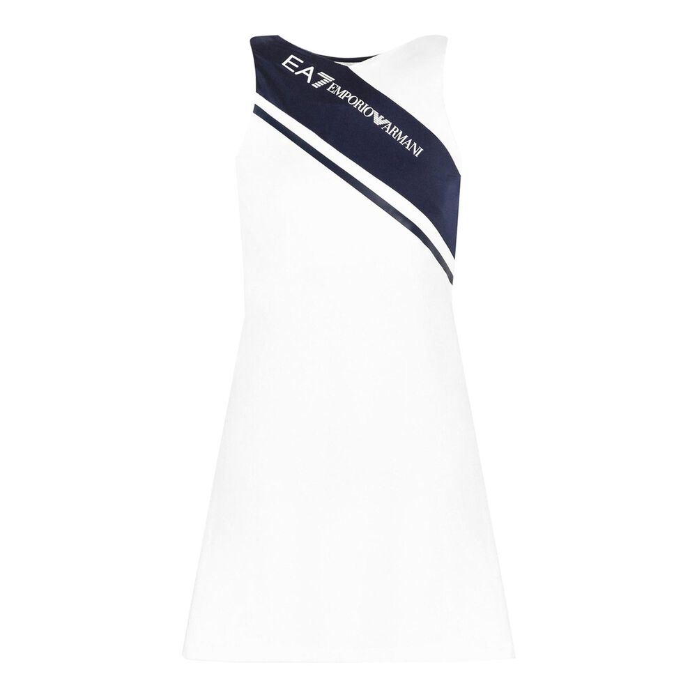 EA7 Robe Femmes - Blanc , Bleu Foncé