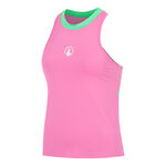V&ecirc;tements de tennis Quiet Please Quiet Please Racerback 2.0 D&eacute;bardeur tank top Femmes-pink, blanc