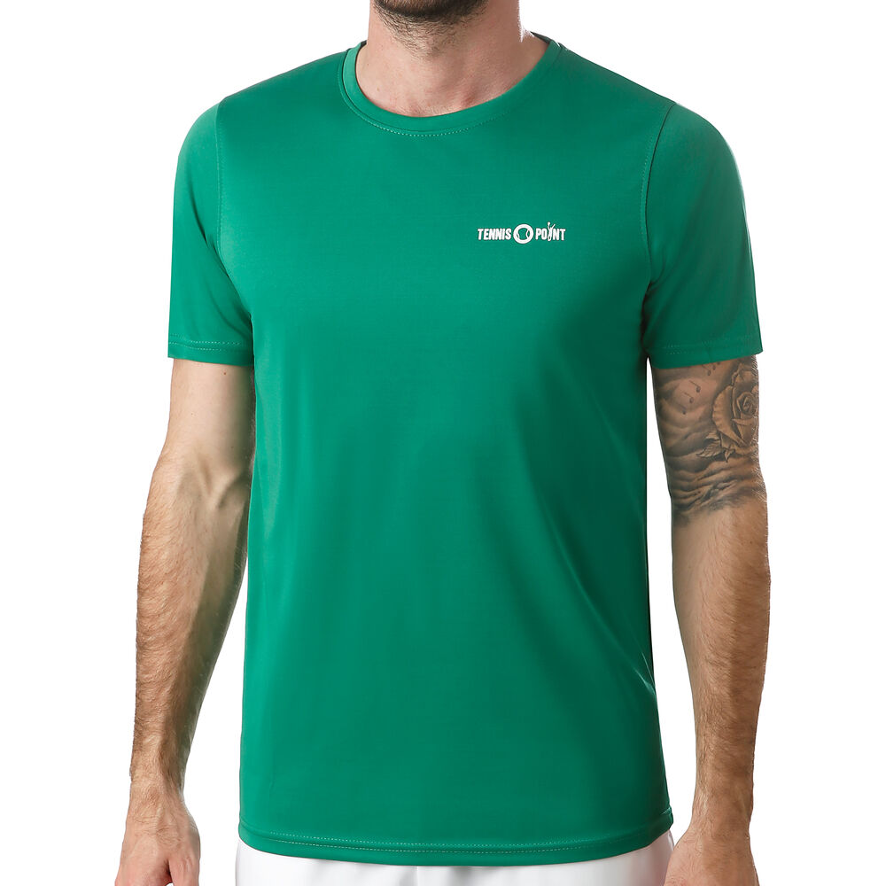 Tennis-Point Basic Function T-shirt Hommes - Vert , Blanc