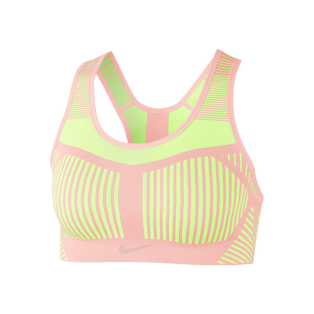 Nike Flyknit High Support Soutien-gorge Sport Femmes - Abricot, Jaunes Fluo