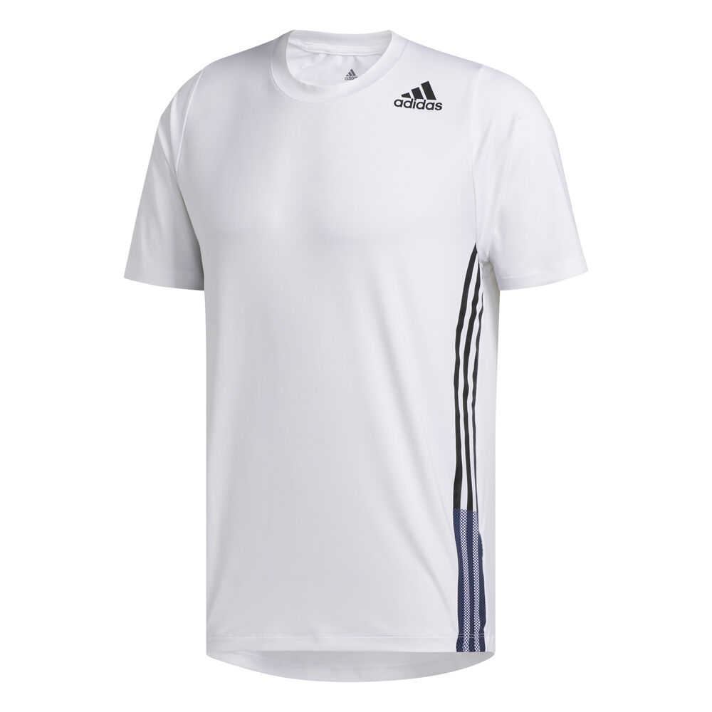 adidas Fl 3-Stripes T-shirt Hommes - Blanc , Noir
