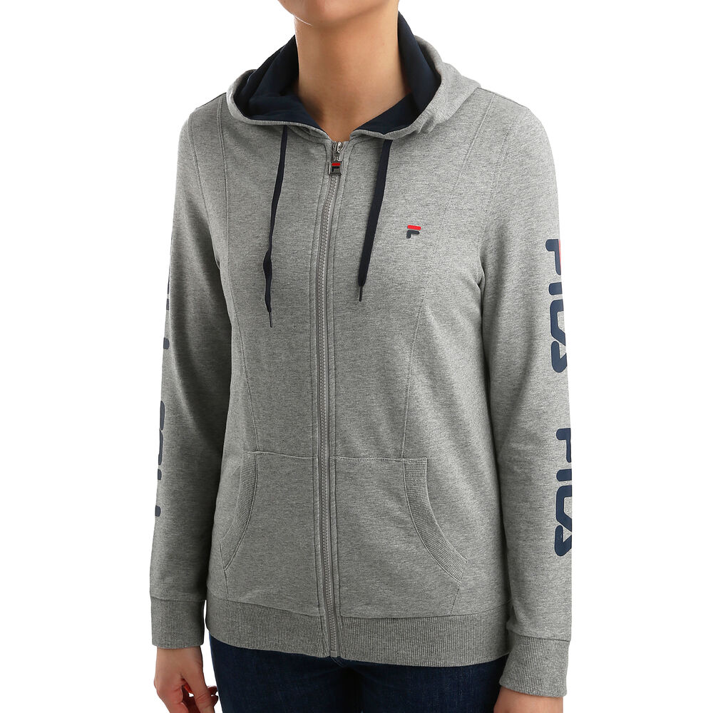 Fila Rahel Gilet En Coton Femmes - Gris Clair , Bleu Foncé