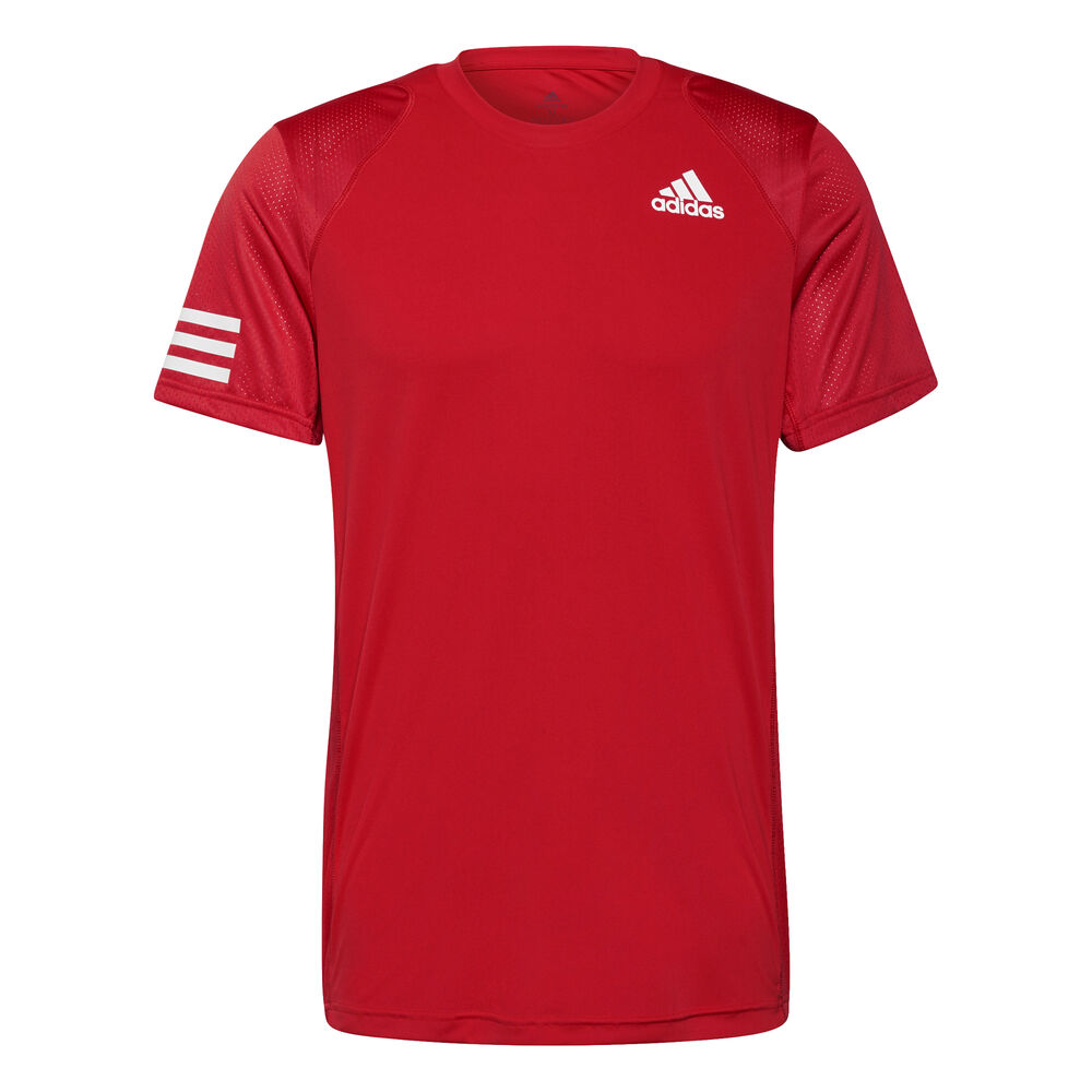 adidas Club 3-Stripes T-shirt Hommes - Rouge , Blanc