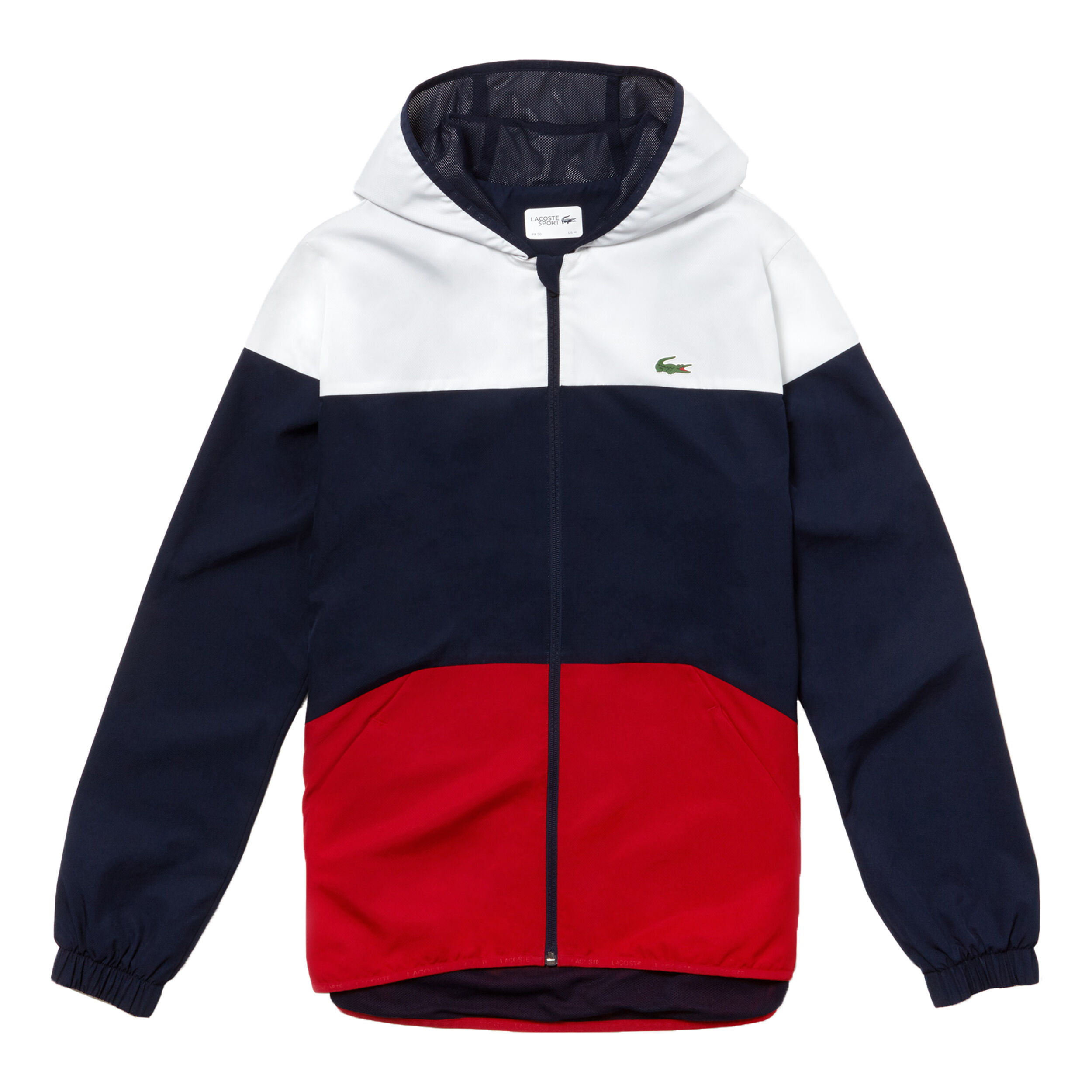 Veste lacoste shop rouge et bleu