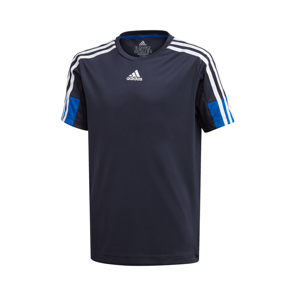 adidas A.Rdy 3-Stripes T-shirt Garçons - Bleu Foncé , Blanc