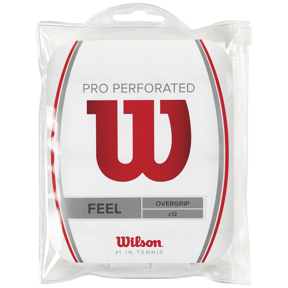 Wilson Pro Overgrip Perforated Pack De 12 - Blanc