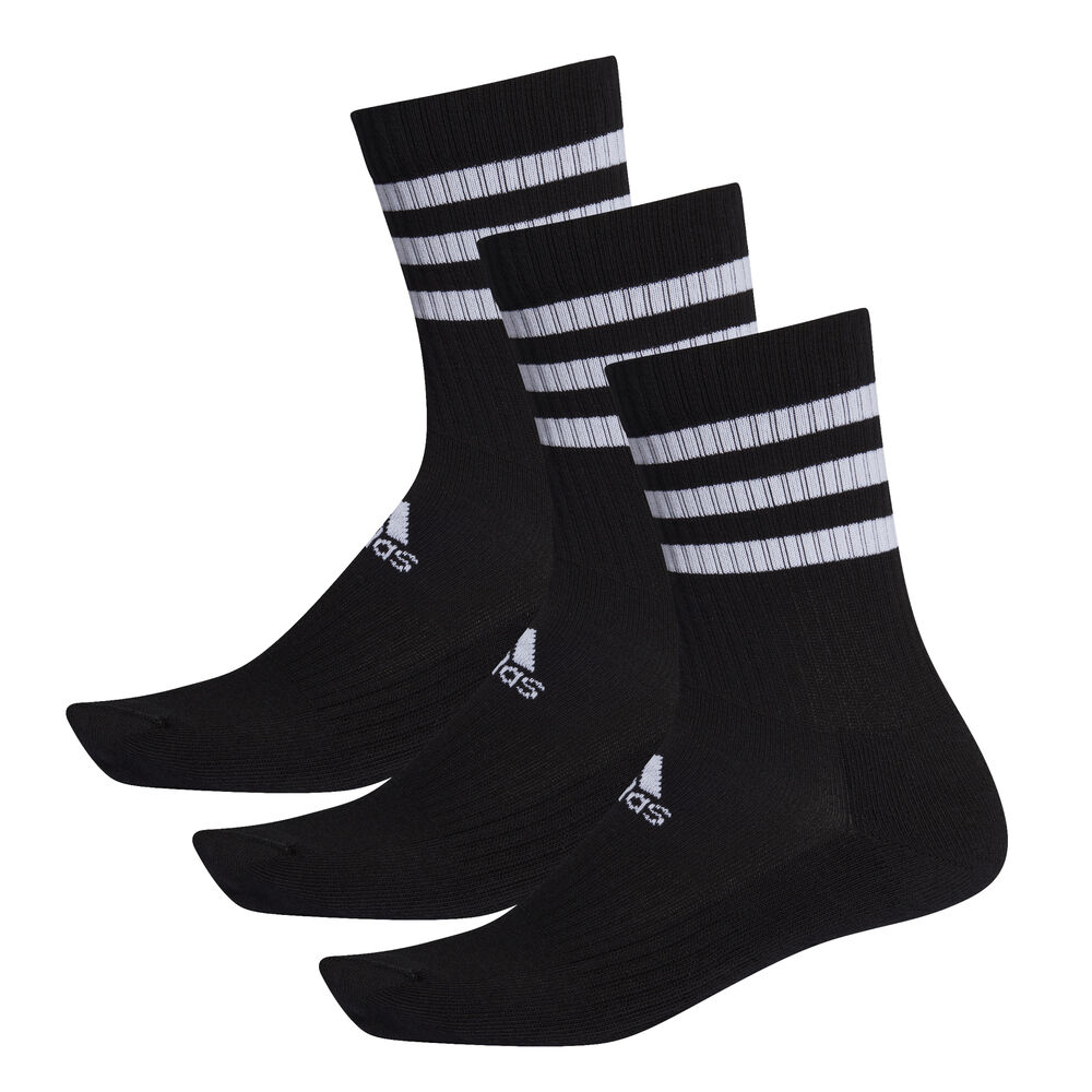 adidas Cushioning 3-Stripes Crew Chaussettes De Sport - Noir , Blanc