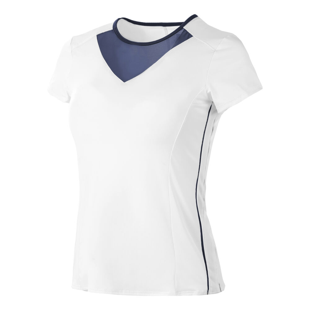 Lucky in Love Crew T-shirt Femmes - Blanc , Bleu Foncé