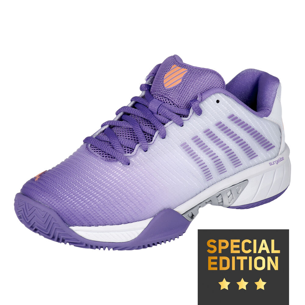K-Swiss Hypercourt Express 2 Chaussure Terre Battue Edition Spéciale Femmes - Violet , Blanc