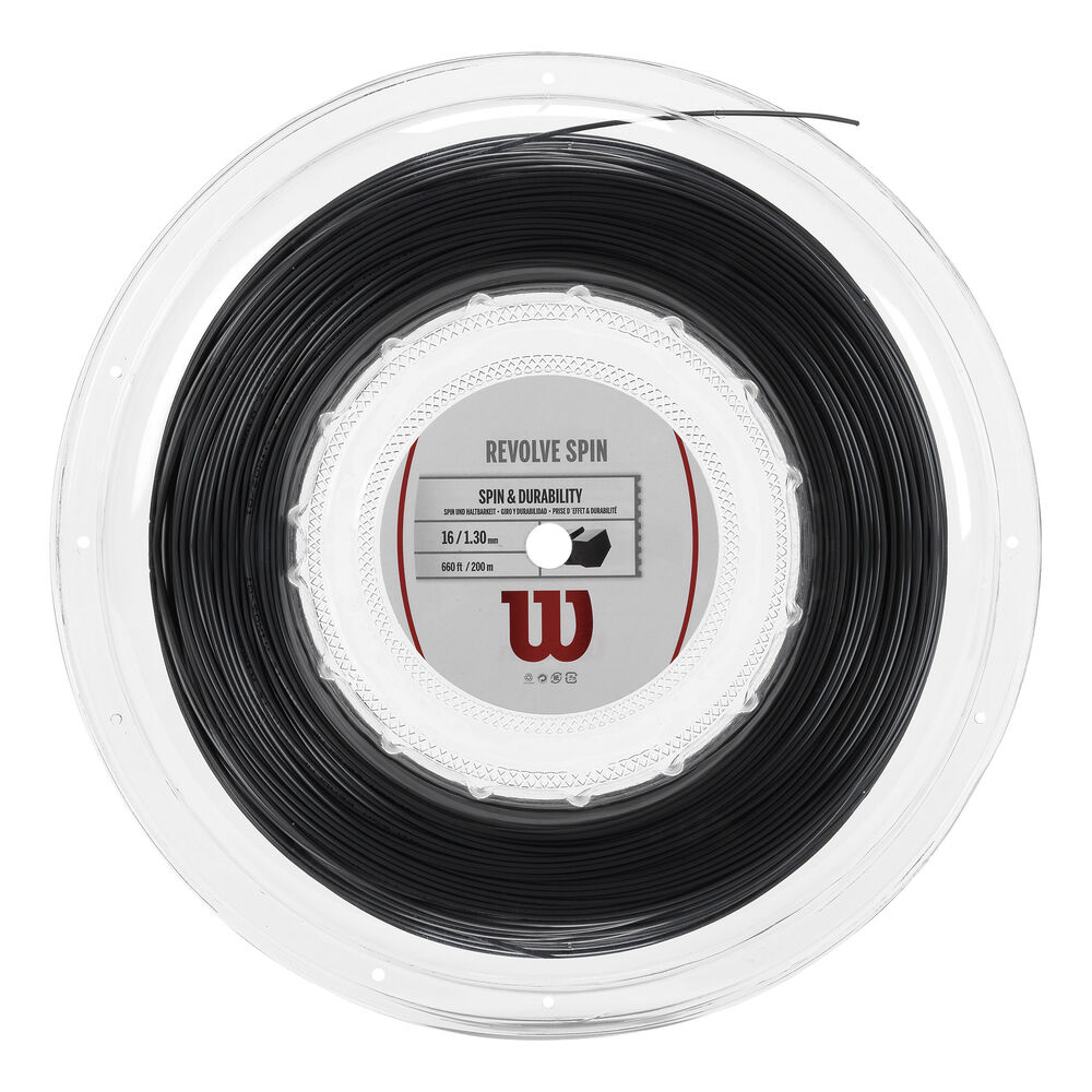 Wilson Revolve Spin Bobine Cordage 200m - Noir