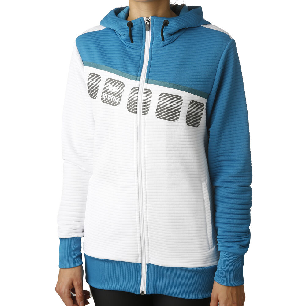 Erima 5-C Veste De Survêtement Femmes - Blanc , Turquoise
