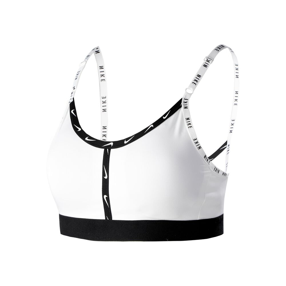 Nike Dri-Fit Indy Logo Cutout Soutien-gorge Sport Femmes - Blanc , Noir