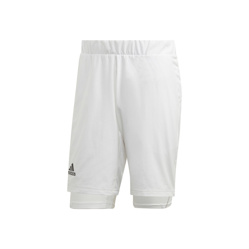 adidas 2in1 Heat Ready Shorts Hommes - Blanc , Noir