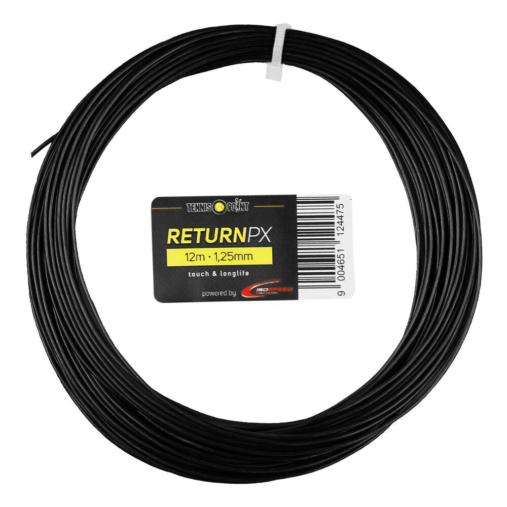 Tennis-Point Return PX Cordage En Garniture 12m - Noir