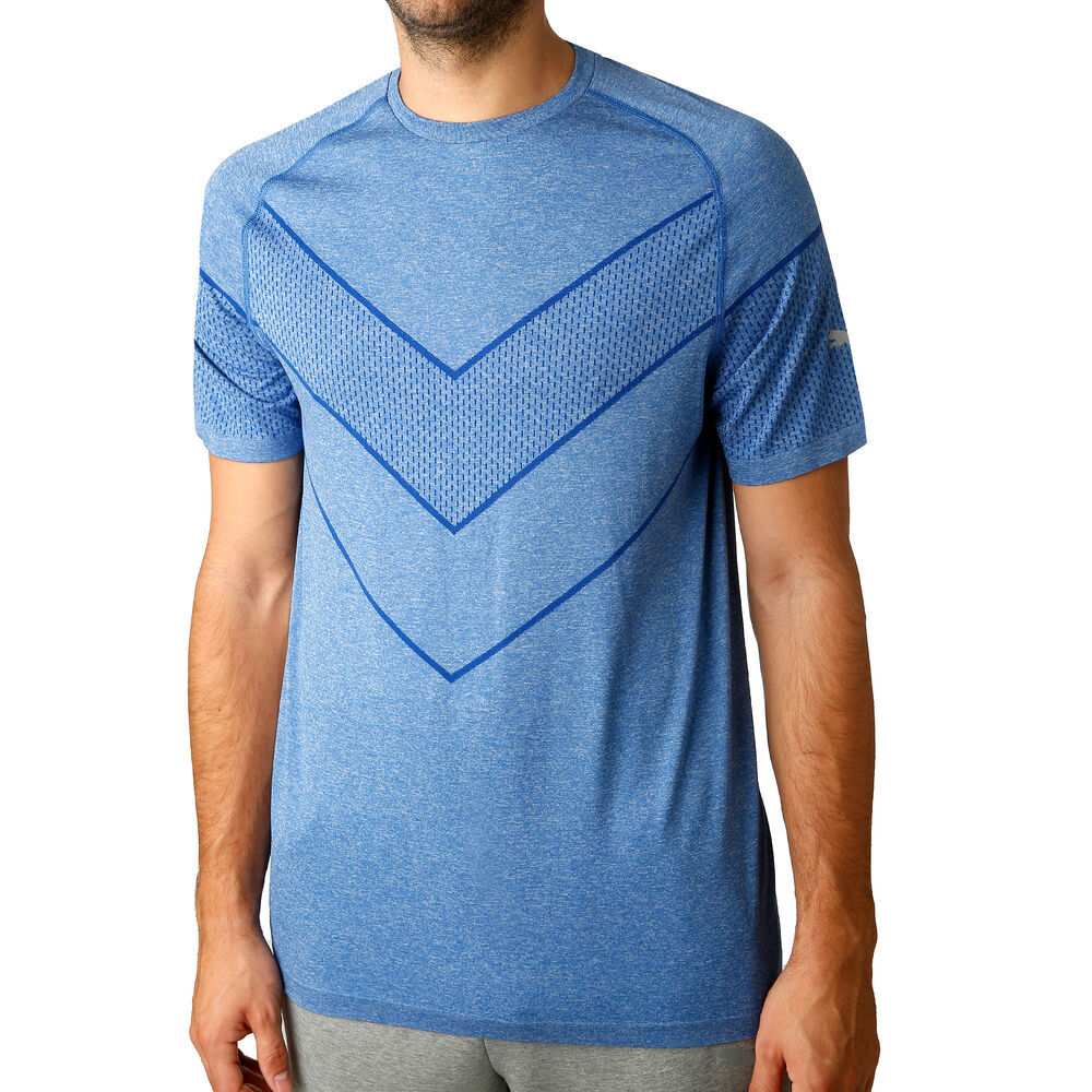 Puma Reactive EcoKnit T-shirt Hommes - Bleu Clair , Bleu Foncé